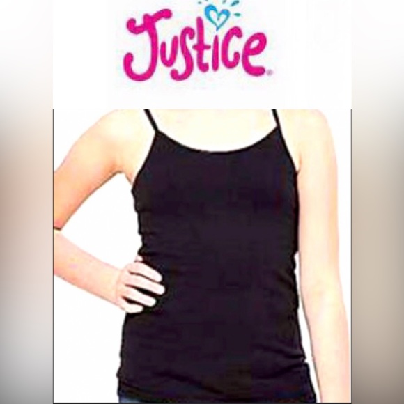 Justice Other - JUSTICE Scoop Neck Tank/cami color black SIZE 14/16  NWT